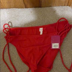 BNWT SO Fiesta red bikini bottoms women size XL